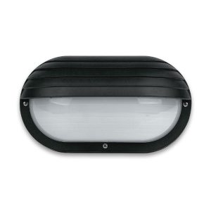 Eyelid Trim Oval 26W Fluorescent Bulkhead Black - LJF9003-BL