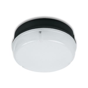 Round 8W LED IP65 Bulkhead Black / Warm White - LJY204-BL