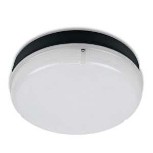 Round 16W LED IP65 Bulkhead Black / Warm White - LJY283-BL