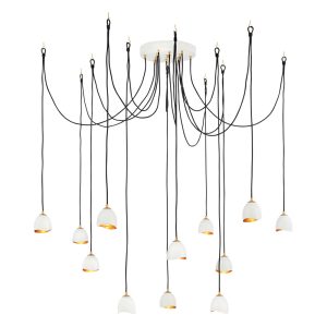 Nula 12 Light 19" Chandelier White - U/HK/35908SHW