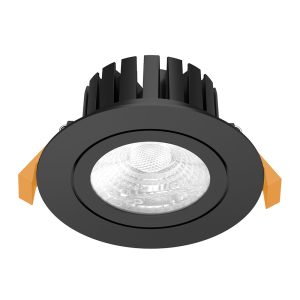 Aqua Tilt 13 Watt Dimmable Round LED Downlight Black / Neutral White - 21310