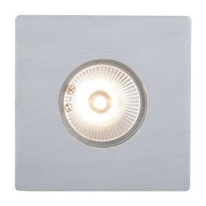 Deka 3 Watt 12V Square LED Deck/Inground Light Anodised Aluminium / Warm White - 19426+19458