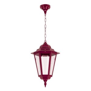 Turin Pendant Light Large Burgundy - 15502