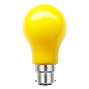 GLS Full Glass 3W LED B22 Yellow - LGLS3WBCYELLOW