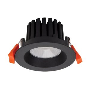 Aqua 10 Watt Dimmable Round LED Downlight Black / Warm White - 21206