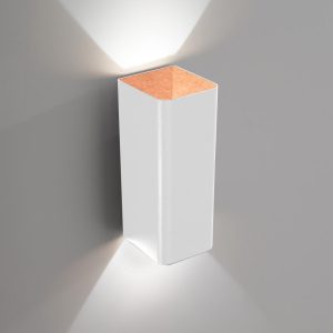 Tunnel 13.8W 240V LED Square Up/Down Wall Pillar Light Warm White - LD0161