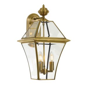 Rye 3 Light Wall Light Antique Brass - RYE EX27-BRS