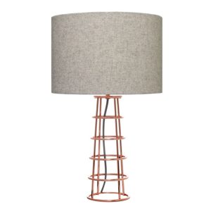 Beatrice 1 Light Table Lamp Copper / Grey - BEAT1TLCOP