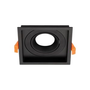 Cell Slot 1 Square Recessed Downlight Frame Black - 27059