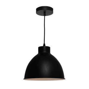 Dome 1 Light Pendant Black - DOME1PBLK