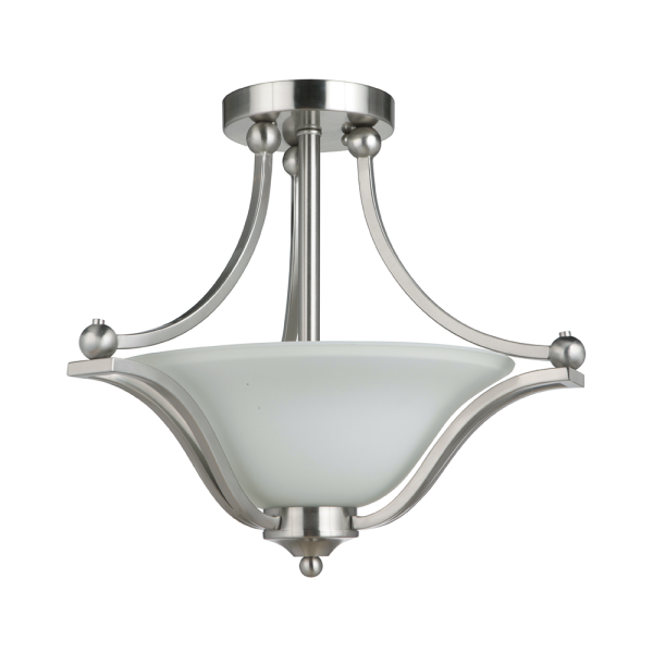 Rivoli 3 Light Semi-Flush Mount Satin Nickel - 1001425