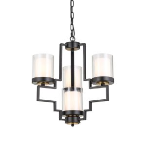 Alvarez 4 Light Chandelier Small Black - ALVAREZ PE31-BK