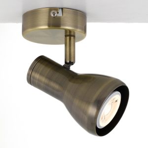 Curtis Single 240V GU10 Spotlight Antique Brass - CURTIS SP1-AB