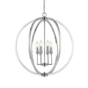 Kendal 6 Light Pendant Large Chrome - KENDALL PE6-CH