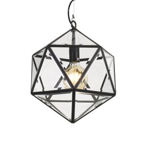 Lazlo 1 Light Pendant Small Black - LAZLO PE30-BK