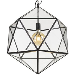 Lazlo 1 Light Pendant Large Black - LAZLO PE50-BK