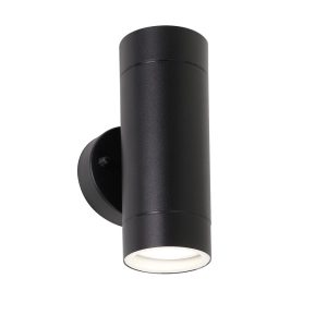 Riva 8 Watt Up & Down LED Wall Pillar Light Black / Cool White - RIVA EX2LED-BK