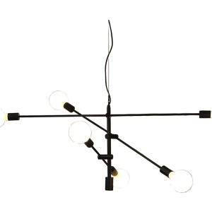 Chelsea Large 6 Light Geometric Pendant Black - SL64407BK