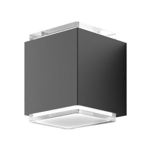 Mojo 20W LED 240V Up/Down Wall Pillar Light Dark Grey / White - 19673