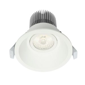 Deep 10W Dimmable Round LED Centre Tilt Downlight White / Tri-Colour - Comet03