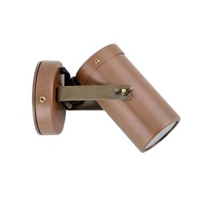 Single Adjustable 12V / 24V Wall Pillar Light Aged Copper - SM1ACECA