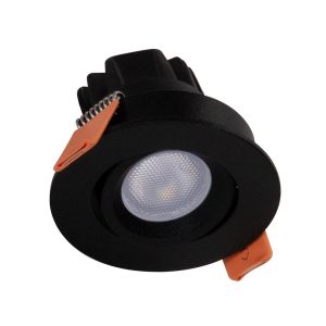 Pocket 3W LED Tiltable Miniature Downlight Black / Neutral White - 21182