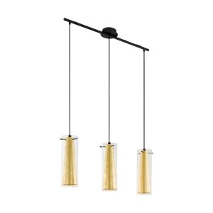 Pinto Gold 3 Light Pendant Clear / Gold - 97652