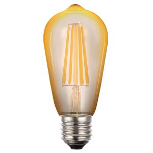 Filament Amber ST64 LED 8W E27 Dimmable / Warm White - LST648WES22DA