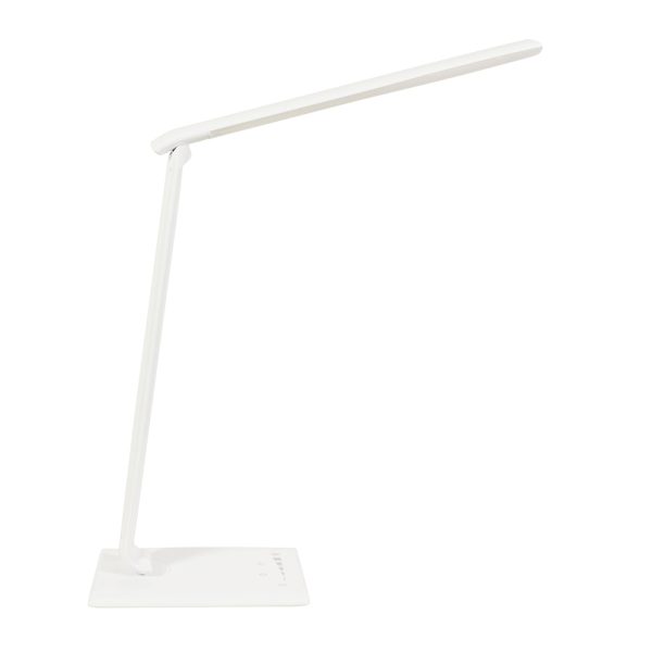 Luke 9W LED Touch Dimming Lamp With USB Port White - OL92631WH