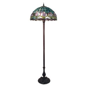 Mauve Tulip Tiffany Floor Lamp - TL-F20235A/KG