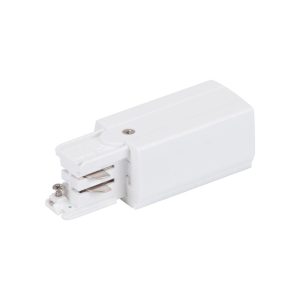 Trak 3 Circuit 240V Live Left End White - 22159