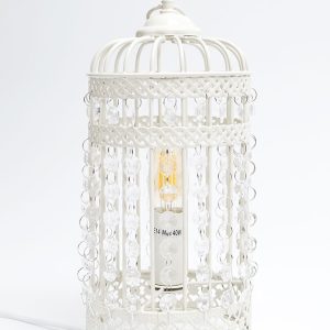 Harmony Birdcage Table Lamp White - LL-14-0091