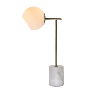 Helium Table Lamp Glass / Antique Brass - LL-27-0080