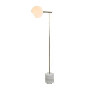 Helium Floor Lamp Glass / Antique Brass - LL-27-0079