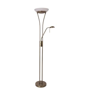 Reed 23W Mother & Child LED Floor Lamp Antique Brass - LL-LED-01AB