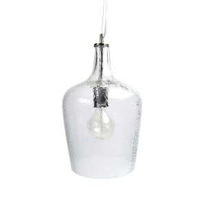 Marsha 1 Light Glass Pendant Clear - LL002PL037C