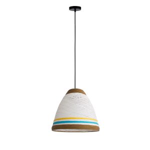 Jane 1 Light Pendant Brown / White - LL002PL039B