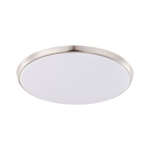 Ollie 18W Dimmable LED Oyster Light Brushed Chrome / Tri-Colour - 203698