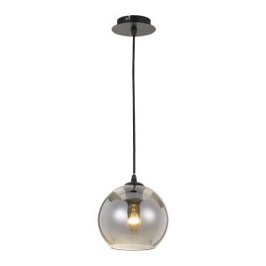 Bondi 1 Light Pendant Small Black / Smoke - BONDI PE20-SM