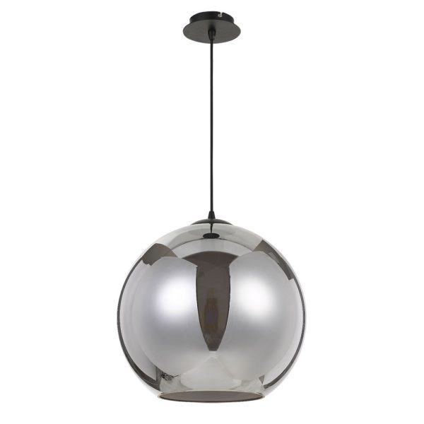 Bondi 1 Light Pendant Large Black / Smoke - BONDI PE40-SM