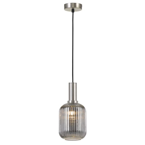 Bonura 1 Light Pendant Small Black / Smoke - BONURA PE14-BKSM