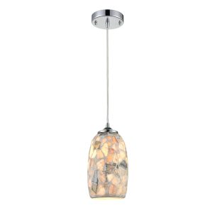 Stone Mosaic Hand Blown Glass Pendant Light - Glaze11