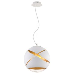 Matrix 1 Light Pendant Medium White / Gold - MATRIX PE30-WHGD