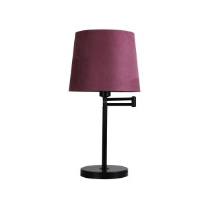 Kingston Swing Arm Table Lamp Black With Shade - SL91311BK + OL91892