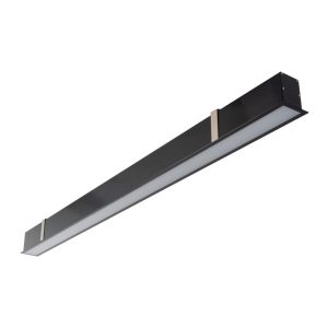 Max-50 17.3W 1000mm Recessed Linear LED Profile Black / Warm White - 22304