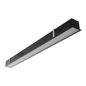 Max-75 17.3W 1000mm Recessed Linear LED Profile Black / Warm White - 22352