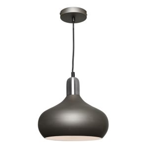 Sloan 1 Light Pendant Charcoal / Satin Chrome - SLOA1PSC