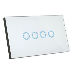 Elite 4 Gang Glass Wall Switch - 20688/05