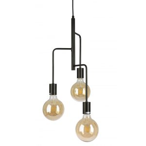 Brigida 3 Light Pendant Black - BRIGIDA-3L