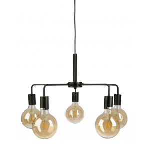 Brigida 5 Light Pendant Black - BRIGIDA-5L